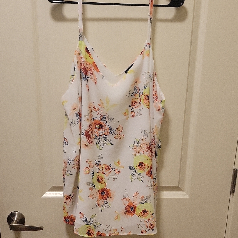 Torrid Floral Camisole in White and Yellow